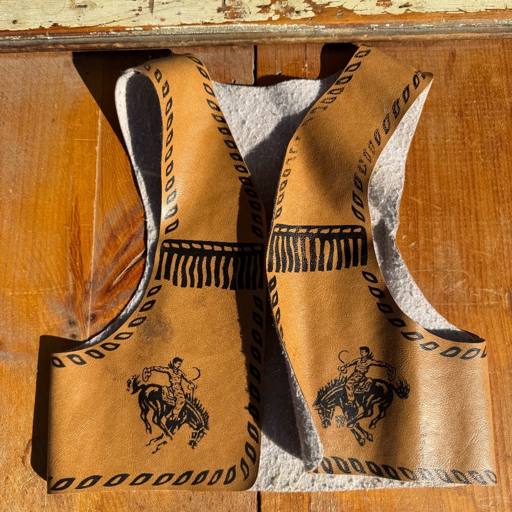 1950s kids cowboy vest
